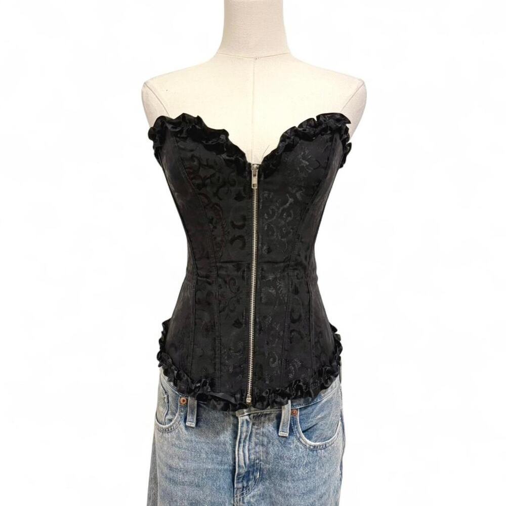 ADORE ME ZIP UP RUFFLE TRIM CORSET